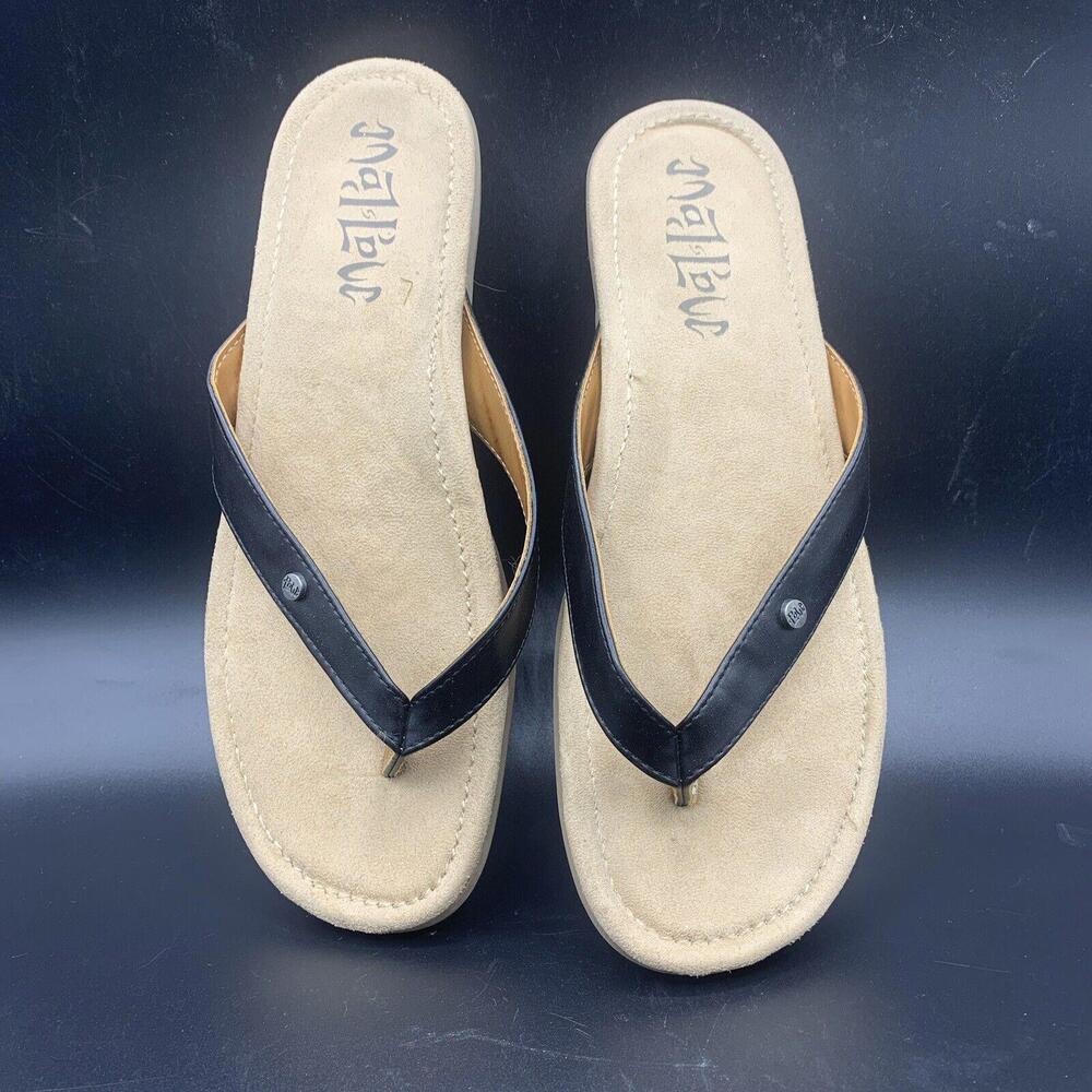 Mad Love Black Flip Flops Thong Sandals Size 10